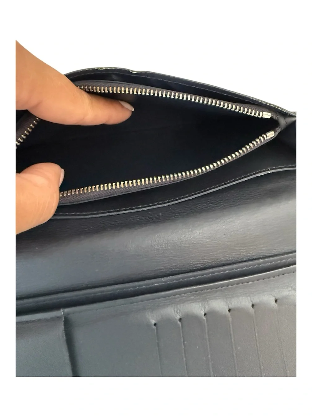 Louis Vuitton Damier Infini Brazza Wallet Black Leather Long Bifold Mens Wallet